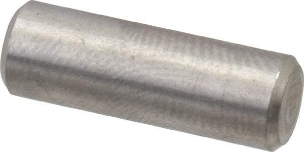 Value Collection - 1/4" Diam x 3/4" Pin Length 316 Stainless Steel Standard Dowel Pin - Bright Finish, 2 Beveled End - Caliber Tooling