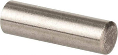 Value Collection - 3mm Diam x 10mm Pin Length 316 Stainless Steel Standard Dowel Pin - Bright Finish, 1 Rounded End - Caliber Tooling