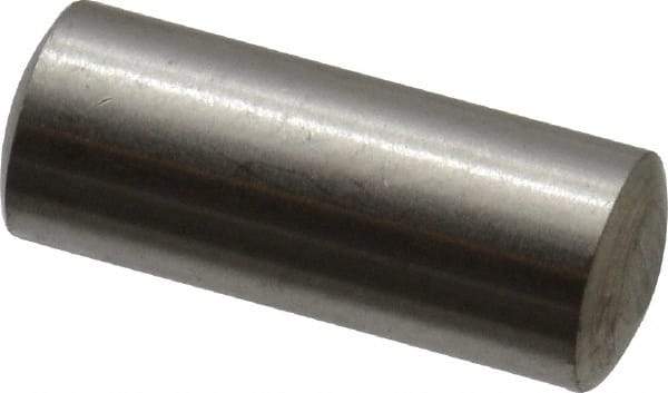 Value Collection - 5mm Diam x 12mm Pin Length 316 Stainless Steel Standard Dowel Pin - Bright Finish, 1 Rounded End - Caliber Tooling