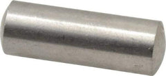 Value Collection - 6mm Diam x 16mm Pin Length 316 Stainless Steel Standard Dowel Pin - Bright Finish, 1 Rounded End - Caliber Tooling