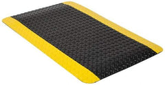 PRO-SAFE - 58' Long x 4' Wide, Dry Environment, Anti-Fatigue Matting - Black & Yellow, Vinyl with Vinyl Sponge Base, Beveled on 4 Sides - Caliber Tooling