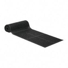 PRO-SAFE - 20' Long x 3' Wide, Dry/Wet Environment, Anti-Fatigue Matting - Black, Natural Rubber with Rubber Base - Caliber Tooling