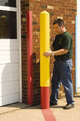 Eagle - 9-1/2" Wide x 9-1/2" Deep x 57" High, 8" Bollard Cover - Red, High Density Polyethylene, 8 Lb, Smooth Surface - Caliber Tooling