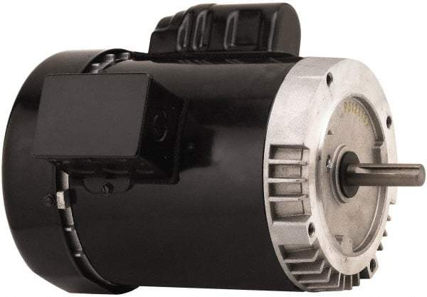 US Motors - 1-1/2 Max hp, 3,600 Max RPM, Single Cap Start-Cap Run Electric AC DC Motor - 115/208-230 V Input, Single Phase, 56C Frame, 5/8" Shaft Diam, C-Face Mount, TEFC Enclosure - Caliber Tooling