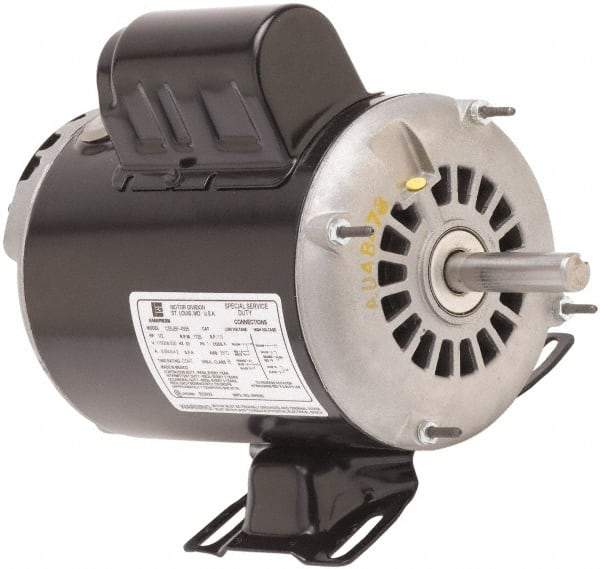 US Motors - 1-1/2 Max hp, 3,450 Max RPM, Single Cap Start Electric AC DC Motor - 115/208-230 V Input, Single Phase, 56H Frame, 5/8" Shaft Diam, Rigid Base Mount, ODP Enclosure - Caliber Tooling