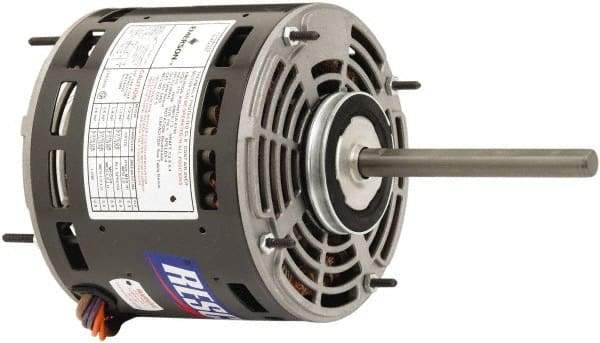 US Motors - 3/4 Max hp, 1,075 Max RPM, Permanent Split Cap Electric AC DC Motor - 208-230 V Input, Single Phase, 48Y Frame, 1/2" Shaft Diam, Stud Mount, TEAO Enclosure - Caliber Tooling