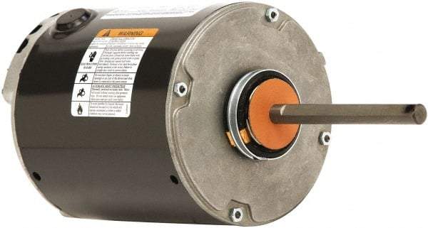 US Motors - 1/2 Max hp, 1,075 Max RPM, Permanent Split Cap Electric AC DC Motor - 208-230 V Input, Single Phase, 48Y Frame, 1/2" Shaft Diam, Belly Band Mount, TEAO Enclosure - Caliber Tooling