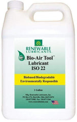 Renewable Lubricants - 1 Gal Bottle, ISO 22, Air Tool Oil - -40°F to 420°, 22.4 Viscosity (cSt) at 40°C, 4.9 Viscosity (cSt) at 100°C, Series Bio-Air - Caliber Tooling