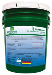 Renewable Lubricants - 5 Gal Pail Synthetic/Graphite Lubricant - White, -28°F to 2,000°F, Food Grade - Caliber Tooling