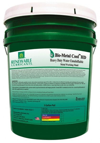 Cutting Fluid: 5 gal Pail Liquid, Use on Aluminum, Copper, Ferrous Metal & Non-Ferrous Metal