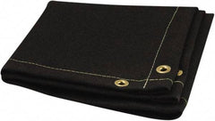 Steiner - 10' High x 8' Wide Coated Fiberglass Welding Blanket - Black, Grommet - Caliber Tooling