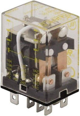 Square D - 1/2 hp at 240 Volt & 1/3 hp at 120 Volt, Electromechanical Plug-in General Purpose Relay - 10 Amp at 240 VAC, DPDT, 120 VAC at 50/60 Hz - Caliber Tooling