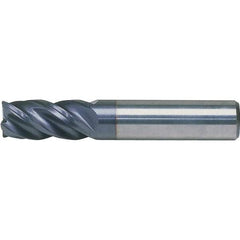 Kennametal - 3/8", 4 Flute, Single End, Solid Carbide, 0.03" Corner Radius End Mill - 3" OAL, 38° Helix, Right Hand Flute, 1" LOC, Right Hand Cut - Caliber Tooling