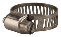 Value Collection - SAE Size 6, 5/16 to 7/8" Diam, Stainless Steel Worm Drive Clamp - 5/16" Wide, Material Grade 201 - Caliber Tooling