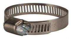 Value Collection - SAE Size 20, 3/4 to 1-3/4" Diam, Stainless Steel/Carbon Steel Worm Drive Clamp - 5/16" Wide, Material Grade 301 - Caliber Tooling