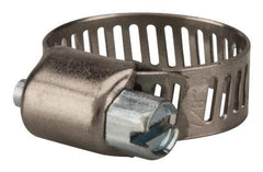 Value Collection - SAE Size 6, 5/16 to 7/8" Diam, Stainless Steel/Carbon Steel Worm Drive Clamp - 5/16" Wide, Material Grade 301 - Caliber Tooling