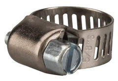 Value Collection - SAE Size 4, 1/4 to 5/8" Diam, Stainless Steel/Carbon Steel Worm Drive Clamp - 5/16" Wide, Material Grade 301 - Caliber Tooling