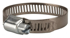 Value Collection - SAE Size 20, 3/4 to 1-3/4" Diam, Stainless Steel/Carbon Steel Worm Drive Clamp - 5/16" Wide, Material Grade 201 - Caliber Tooling