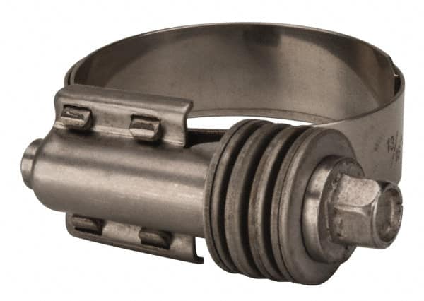 Value Collection - 13/16 to 1-3/4" Hose, 9/16" Wide x 0.6" Thick, Constant Torque Clamp - 13/16 to 1-3/4" Diam, Grade 301 & 410 Stainless Steel Screw - Caliber Tooling