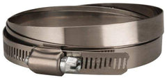 Value Collection - SAE Size 176, 9-1/2 to 11-1/2" Diam, Stainless Steel/Carbon Steel Worm Drive Clamp - 1/2" Wide, Material Grade 201 - Caliber Tooling