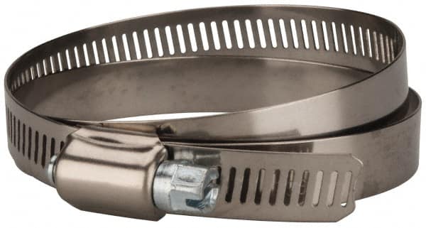 Value Collection - SAE Size 96, 4-1/2 to 6-1/2" Diam, Stainless Steel/Carbon Steel Worm Drive Clamp - 1/2" Wide, Material Grade 201 - Caliber Tooling