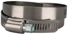 Value Collection - SAE Size 80, 3-1/2 to 5-1/2" Diam, Stainless Steel/Carbon Steel Worm Drive Clamp - 1/2" Wide, Material Grade 201 - Caliber Tooling