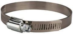 Value Collection - SAE Size 56, 3 to 4" Diam, Stainless Steel/Carbon Steel Worm Drive Clamp - 1/2" Wide, Material Grade 201 - Caliber Tooling