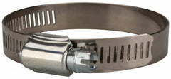 Value Collection - SAE Size 40, 2 to 3" Diam, Stainless Steel/Carbon Steel Worm Drive Clamp - 1/2" Wide, Material Grade 201 - Caliber Tooling