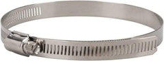 Value Collection - SAE Size 80, 3-1/2 to 5-1/2" Diam, Stainless Steel Worm Drive Clamp - 1/2" Wide, Material Grade 201 - Caliber Tooling