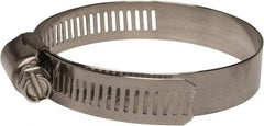 Value Collection - SAE Size 40, 2 to 3" Diam, Stainless Steel Worm Drive Clamp - 1/2" Wide, Material Grade 201 - Caliber Tooling