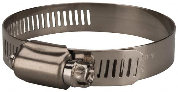 Value Collection - SAE Size 36, 1-3/4 to 2-3/4" Diam, Stainless Steel Worm Drive Clamp - 1/2" Wide, Material Grade 201 - Caliber Tooling