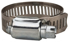 Value Collection - SAE Size 20, 3/4 to 1-3/4" Diam, Stainless Steel/Carbon Steel Worm Drive Clamp - 1/2" Wide, Material Grade 201 - Caliber Tooling