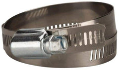 Value Collection - SAE Size 72, 3 to 5" Diam, Stainless Steel/Carbon Steel Worm Drive Clamp - 1/2" Wide, Material Grade 201 - Caliber Tooling