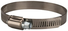 Value Collection - SAE Size 52, 2-3/4 to 3-3/4" Diam, Stainless Steel/Carbon Steel Worm Drive Clamp - 1/2" Wide, Material Grade 201 - Caliber Tooling