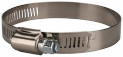 Value Collection - SAE Size 44, 2-1/4 to 3-1/4" Diam, Stainless Steel/Carbon Steel Worm Drive Clamp - 1/2" Wide, Material Grade 201 - Caliber Tooling