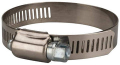 Value Collection - SAE Size 32, 1-1/2 to 2-1/2" Diam, Stainless Steel/Carbon Steel Worm Drive Clamp - 1/2" Wide, Material Grade 201 - Caliber Tooling