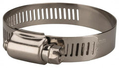 Value Collection - SAE Size 28, 1-1/4 to 2-1/4" Diam, Stainless Steel/Carbon Steel Worm Drive Clamp - 1/2" Wide, Material Grade 201 - Caliber Tooling