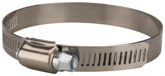 Value Collection - SAE Size 48, 2-1/2 to 3-1/2" Diam, Stainless Steel/Carbon Steel Worm Drive Clamp - 1/2" Wide, Material Grade 201 - Caliber Tooling