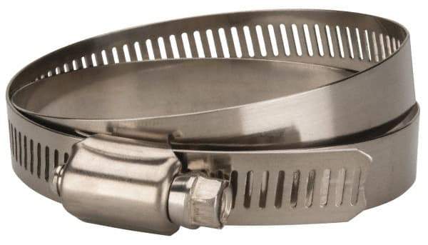 Value Collection - SAE Size 88, 4 to 6" Diam, Stainless Steel/Carbon Steel Worm Drive Clamp - 1/2" Wide, Material Grade 201 - Caliber Tooling