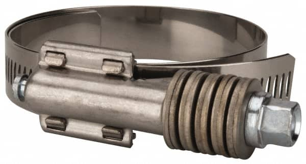 Value Collection - 2-1/4 to 3-1/8" Hose, 5/8" Wide x 0.7" Thick, Constant Torque Clamp - 2-1/4 to 3-1/8" Diam, Grade 304 Stainless Steel/Carbon Steel Screw - Caliber Tooling