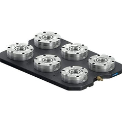 Schunk - NSL Manual CNC Quick Change Clamping Module - 6 Module Center, Top Mount, 7,500 kN Retention Force, 6 bar (87 Lb/Sq In) Unlocking Pressure, 0.005mm Repeatability - Caliber Tooling
