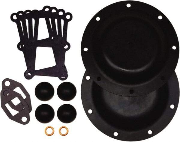 SandPIPER - 1/2" Pump, Buna-N Fluid Section Repair Kit - For Use with Diaphragm Pumps - Caliber Tooling