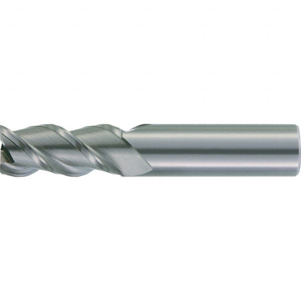 Kennametal - 1/4", 3 Flute, Single End, Solid Carbide, 0.015" Corner Radius End Mill - 3" OAL, 37° Helix, Right Hand Flute, 1" LOC, Right Hand Cut - Caliber Tooling