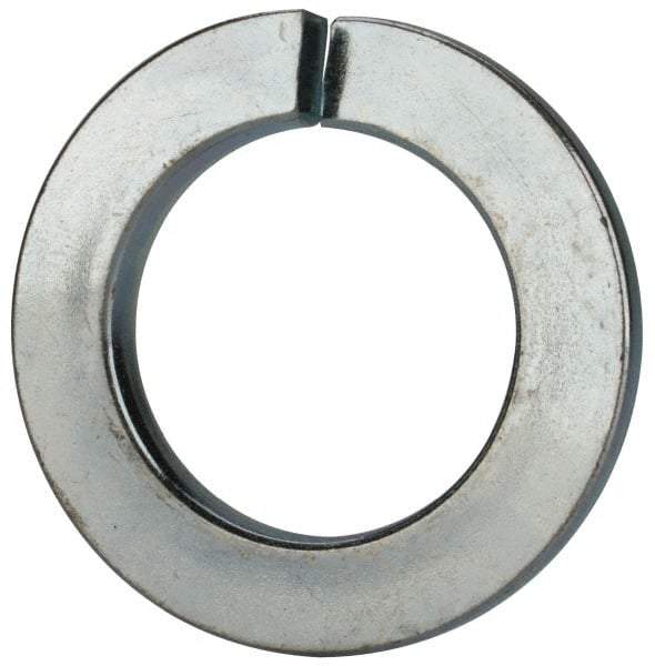 Value Collection - M33, 33.5mm ID, 55.2mm OD, 6mm Thick Split Lock Washer - Grade 8 Spring Steel, Zinc-Plated Finish, 33.5mm Min ID, 34.7mm Max ID, 55.2mm Min OD, 53.2mm Max OD - Caliber Tooling