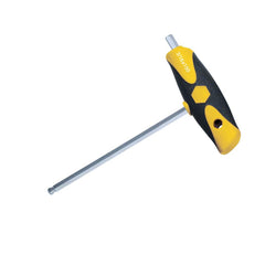 Hex Keys; End Type: Ball; Hex Size (Inch): 3/32; Handle Type: T-Handle; Arm Style: T-Handle Cushion Grip; Arm Length: 5.9 in; Overall Length (Inch): 6; Handle Color: Yellow; Black; Blade Length (Decimal Inch): 0.5000; Length Under Head (Decimal Inch): 5.9