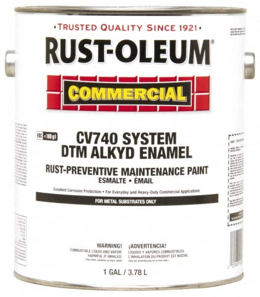 Rust-Oleum - 1 Gal Safety Red Gloss Finish Alkyd Enamel Paint - 278 to 509 Sq Ft per Gal, Interior/Exterior, Direct to Metal, <100 gL VOC Compliance - Caliber Tooling