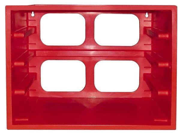 Made in USA - 4 Compartment, Small Parts Rack For Large Compartment Boxes - 8-7/8" Deep x 13-5/8" Wide x 10-7/8" High - Caliber Tooling