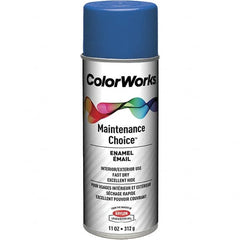 Krylon - Royal Blue, Enamel Spray Paint - 15 to 18 Sq Ft per Can, 16 oz Container, Use on General Industrial Maintenance & Touch-up Work - Caliber Tooling