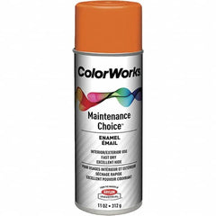 Krylon - Safety Orange, Enamel Spray Paint - 15 to 18 Sq Ft per Can, 16 oz Container, Use on General Industrial Maintenance & Touch-up Work - Caliber Tooling