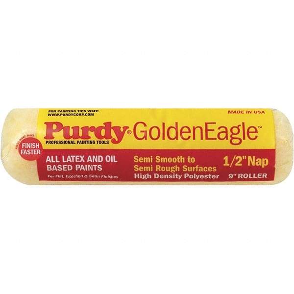 Purdy - 1/2" Nap, 9" Wide Paint General Purpose Roller Cover - Semi-Rough Texture, Synthetic Knit - Caliber Tooling